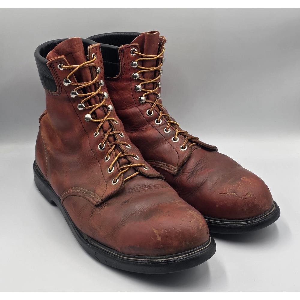 Red Wing 25063 Mens 14D Work Boots Brown Leather Steel Toe Made USA